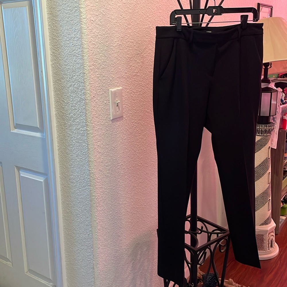 Express Black slacks editor boot mid rise Sz 10s